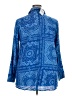 Cato 100% Rayon Paisley Blue 3/4 Sleeve Button-Down Shirt Size 20W - photo 2