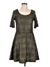 Gianni Bini Metallic Metallic Gray Casual Dress Size L - photo 1