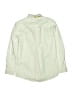 Bella Bliss 100% Cotton Solid Ivory Long Sleeve Button-Down Shirt Size 12 - photo 2