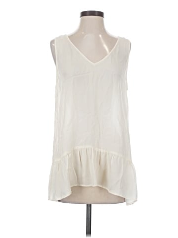 The Great. Sleeveless Silk Top (view 1)