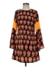 GB 100% Polyester Print Orange Casual Dress Size S - photo 1