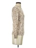 Banana Republic 100% Wool Animal Print Ivory Wool Pullover Sweater Size XXS - photo 4