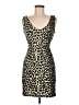 Aqua Animal Print Tan Cocktail Dress Size M - photo 1