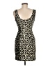 Aqua Animal Print Tan Cocktail Dress Size M - photo 2