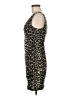 Aqua Animal Print Tan Cocktail Dress Size M - photo 5