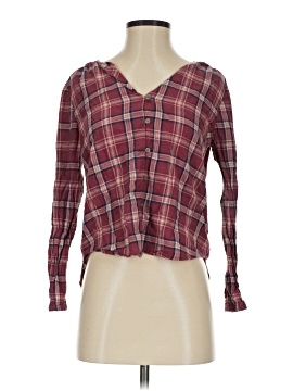 Madewell V-Neck Button-Down Shirt in Stratfield Plaid (view 1)