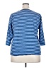 Talbots 100% Cotton Stripes Blue 3/4 Sleeve T-Shirt Size 2X - photo 2