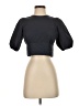 Peter Som 100% Polyester Black Short Sleeve Top Size 2 - photo 1