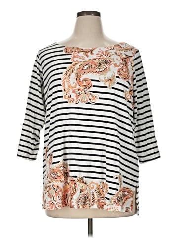 Susan Graver 3/4 Sleeve T-Shirt (view 1)