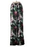 Nike 100% Polyester Floral Black Green Casual Pants Size M - photo 2