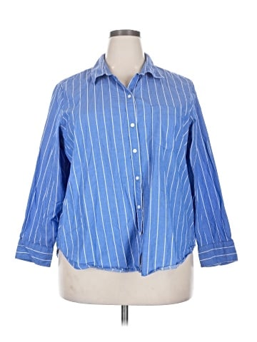 Old Navy 3/4 Sleeve Button-Down Shirt (view 1)
