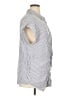 Hayden 100% Cotton Stripes Blue Sleeveless Button-Down Shirt Size 1X - photo 4