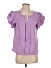 Shein 100% Polyester Purple Short Sleeve Blouse Size S - photo 1