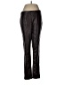 Halston 100% Polyurethane Metallic Black Brown Track Pants Size M - photo 1