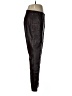 Halston 100% Polyurethane Metallic Black Brown Track Pants Size M - photo 4