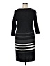 Studio One 100% Acrylic Stripes Gray Casual Dress Size 1X - photo 2