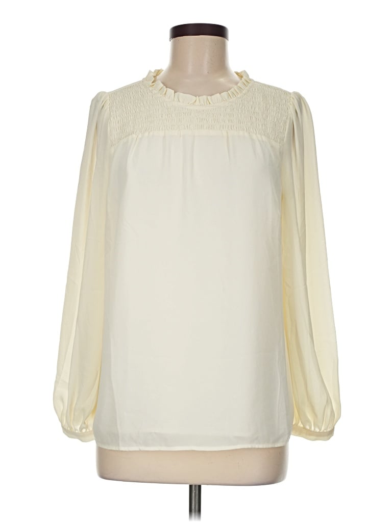 Pre-owned Talbots Outlet Long Sleeve T-shirt In Ivory