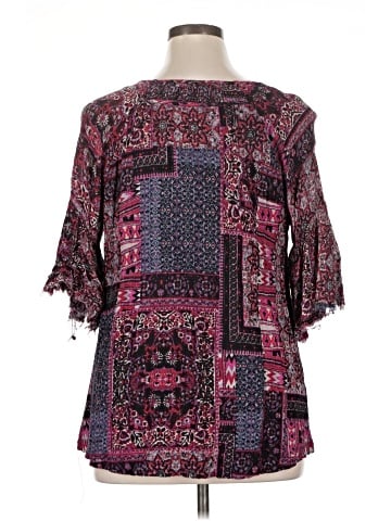 Tru Luxe Jeans 3/4 Sleeve Blouse (view 2)