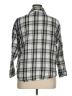 True Craft 100% Cotton Plaid Gray 3/4 Sleeve Button-Down Shirt Size 1X - photo 2