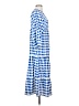 Assorted Brands 100% Polyester Checkered-gingham Blue Casual Dress Size S - photo 4