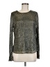 Banana Republic Metallic Silver Long Sleeve Blouse Size M - photo 1