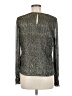 Banana Republic Metallic Silver Long Sleeve Blouse Size M - photo 2