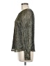 Banana Republic Metallic Silver Long Sleeve Blouse Size M - photo 5