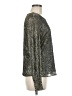 Banana Republic Metallic Silver Long Sleeve Blouse Size M - photo 4