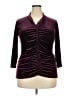 Lands' End Burgundy 3/4 Sleeve Top Size 2X - photo 1