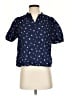 Levi's 100% Cotton Stars Blue Short Sleeve Blouse Size XS - photo 1