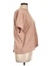 Wrap 100% Cotton Tan Short Sleeve Blouse Size 10 - photo 4