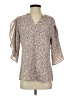 Cuyana 100% Polyester Tan 3/4 Sleeve Blouse Size S - photo 1