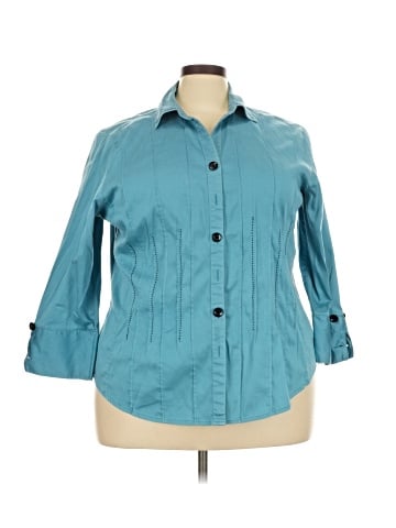 DressBarn 3/4 Sleeve Button-Down Shirt (view 1)