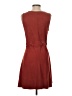 Just Fab Solid Burgundy Casual Dress Size S - photo 2