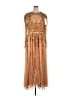 Mac Duggal 100% Polyester Gold Cocktail Dress Size 18 - photo 1