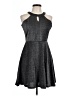 Assorted Brands 100% Polyester Metallic Gray Cocktail Dress Size L - photo 1