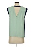 BCBGMAXAZRIA 100% Polyester Color Block Green Sleeveless Blouse Size S - photo 2