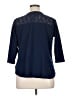 Chaps Blue 3/4 Sleeve Top Size 1X - photo 2