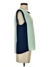 BCBGMAXAZRIA 100% Polyester Color Block Green Sleeveless Blouse Size S - photo 4