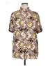 Unbranded 100% Viscose Paisley Brown Short Sleeve Button-Down Shirt Size XL - photo 1