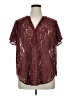 Torrid Burgundy Short Sleeve Blouse Size 1X Plus (1) - photo 1