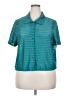 Hurley Teal Short Sleeve Blouse Size XXL - photo 1