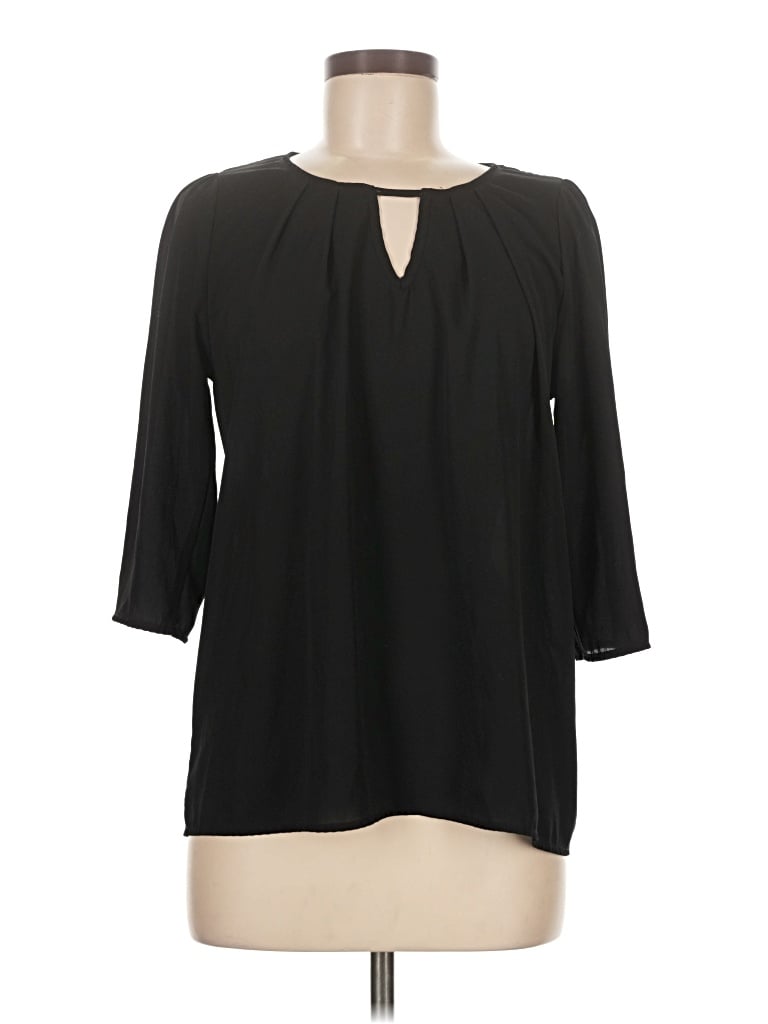 Pre-owned Everly 3/4 Sleeve Blouse In Black