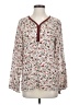 Yest 100% Viscose Paisley Ivory Long Sleeve Blouse Size 4 - photo 1