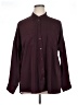 Express 100% Polyester Solid Burgundy Long Sleeve Blouse Size XL - photo 1