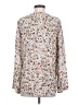 Yest 100% Viscose Paisley Ivory Long Sleeve Blouse Size 4 - photo 2