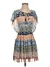 Timing 100% Polyester Paisley Blue Casual Dress Size S - photo 1