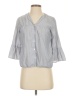 Madewell Gray 3/4 Sleeve Button-Down Shirt Size XS - photo 1