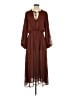 Zara 100% Polyester Brown Casual Dress Size S - photo 1