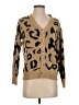 Vestidos 100% Acrylic Animal Print Tan Cardigan Size S - photo 1